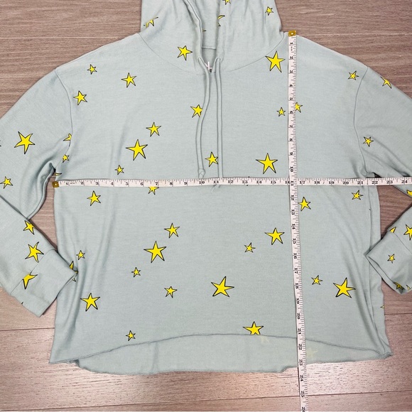 Chaser Star Print Hoodie Pullover Sweatshirt L Cozy Fleece Knit Lounge Revolve - Picture 14 of 14
